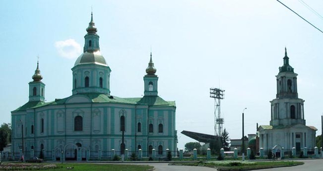 Image - Okhtyrka: Chathedral of the Holy Protectress (1753).